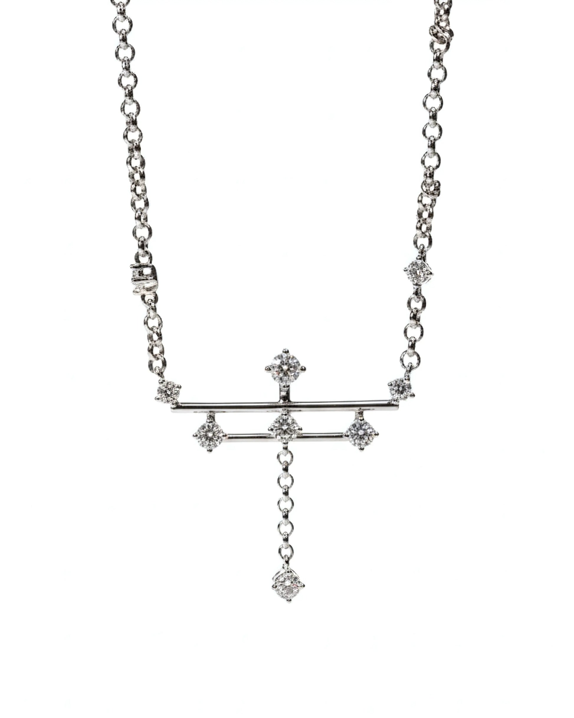 Elva Necklace Worn On Neck Minimal Luxury Jewelry For Daily Wear
