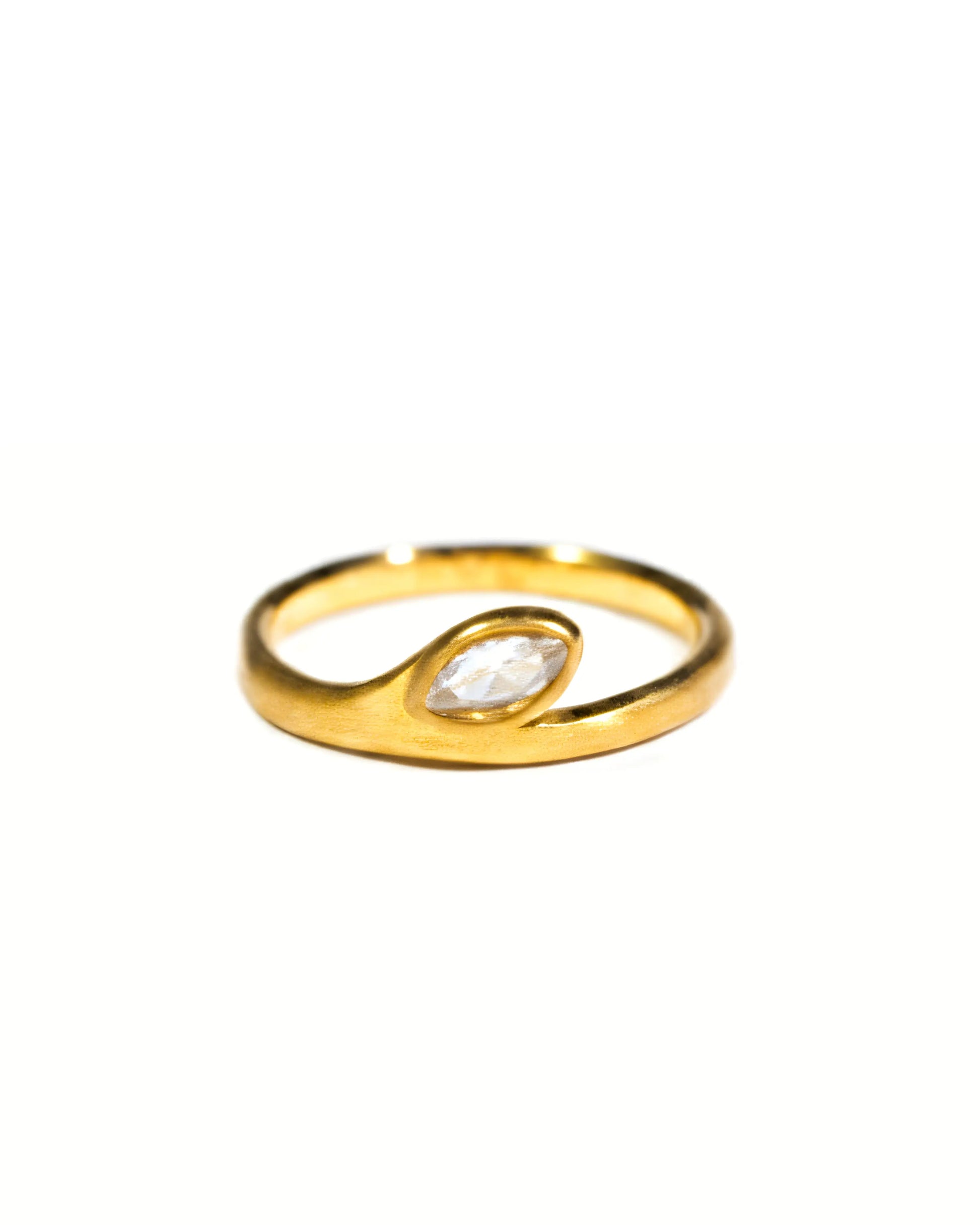 Faith Ring Gold Plated 24K PVD Stainless Steel Zircon Luxury Jewelry For Women
