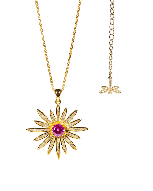 Serenya Necklace Gold Plated Silver With Moissanite Close Up
