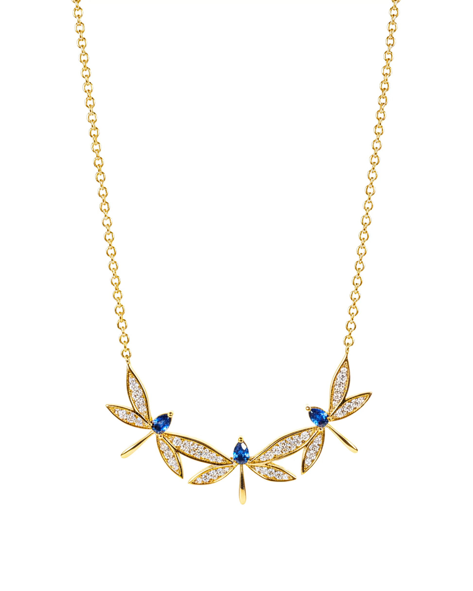 The Twin Necklace Gold Plated 925 Silver Luxury Jewelry For Women
